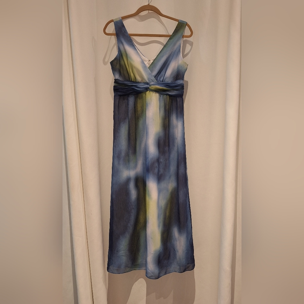Chico's Blue and Green Maxi Dress Size S